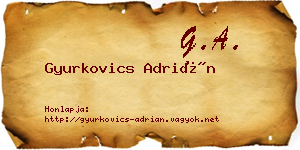 Gyurkovics Adrián névjegykártya